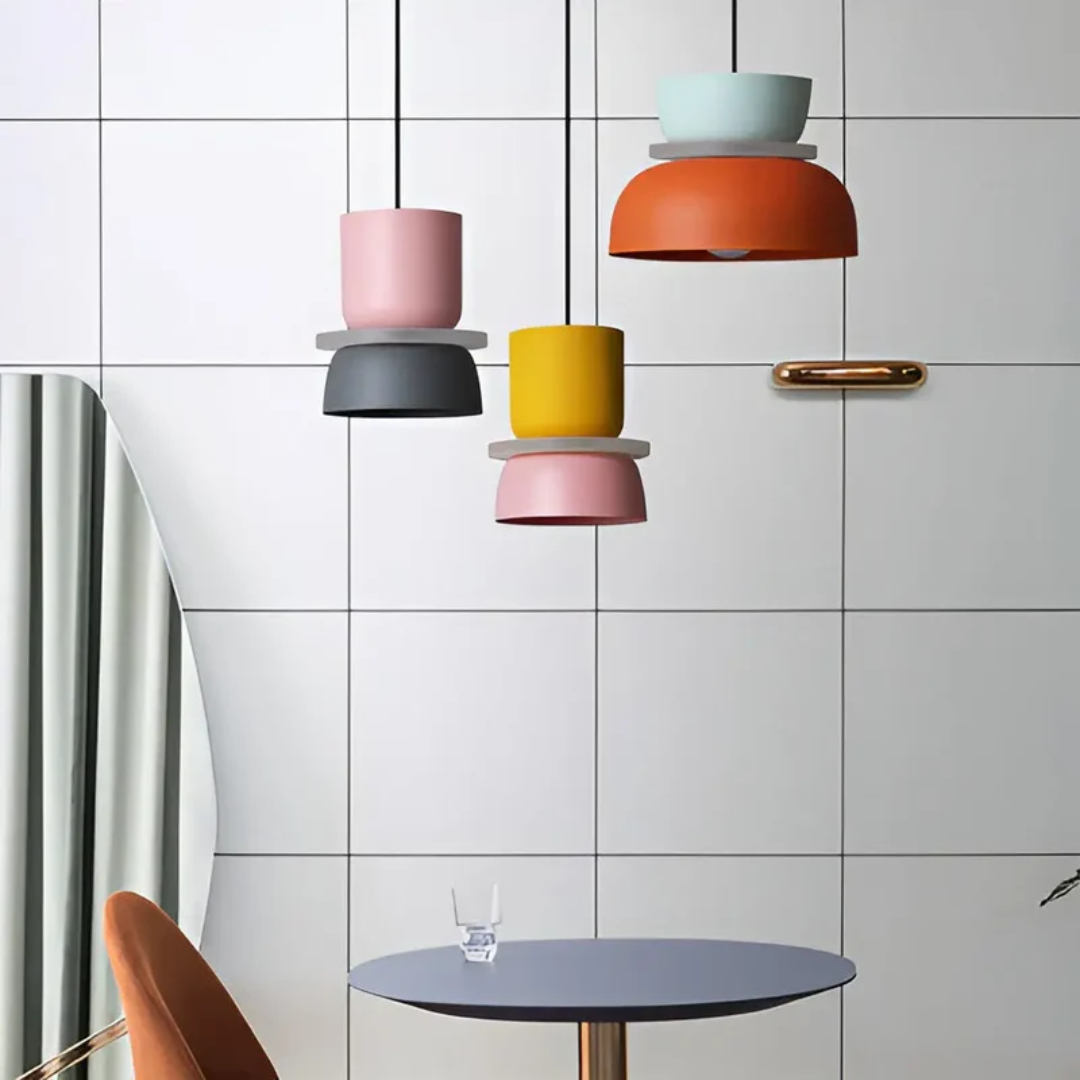Norvo | Fargerik og Trendy Macaron LED Pendellampe - VividGlow