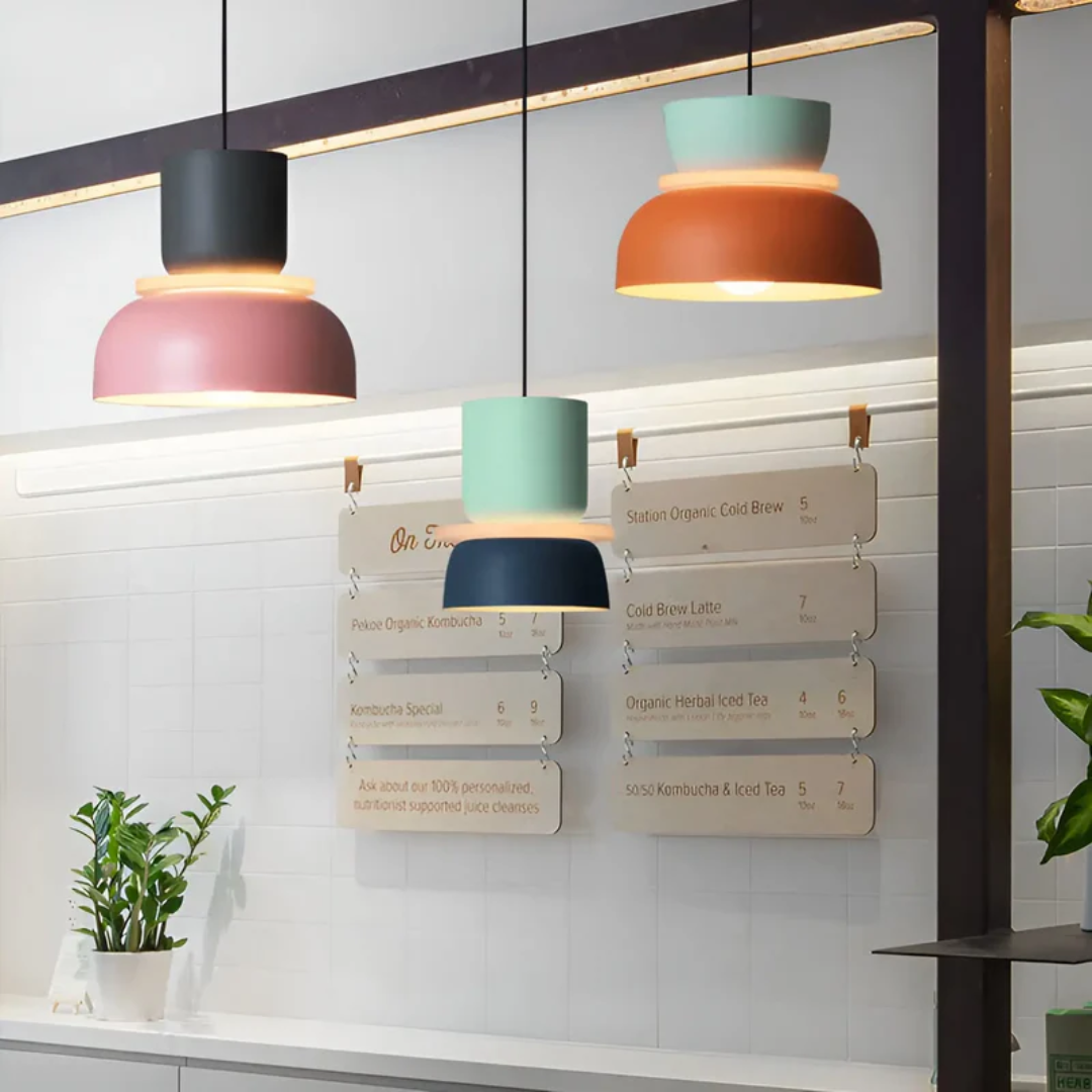 Norvo | Fargerik og Trendy Macaron LED Pendellampe - VividGlow