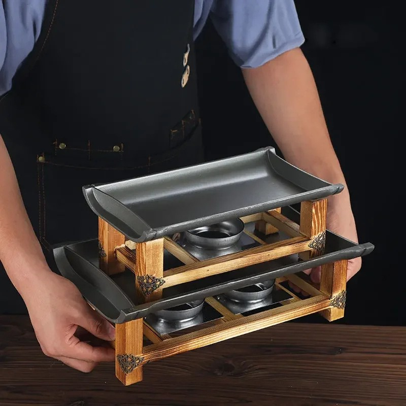 Kommersiell Non-stick BBQ Tallerken Bakepanne Grillet Fisk Jernplate | Norvo