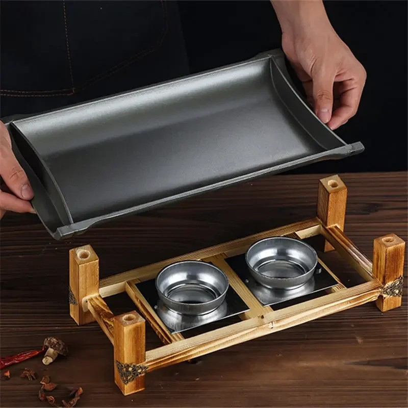 Kommersiell Non-stick BBQ Tallerken Bakepanne Grillet Fisk Jernplate | Norvo