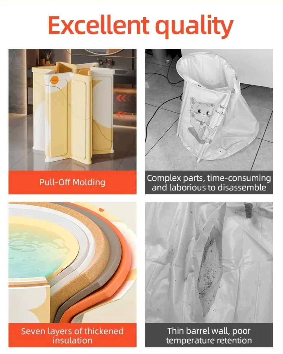 Norvo | Bærbar frittstående plast badekar for voksne