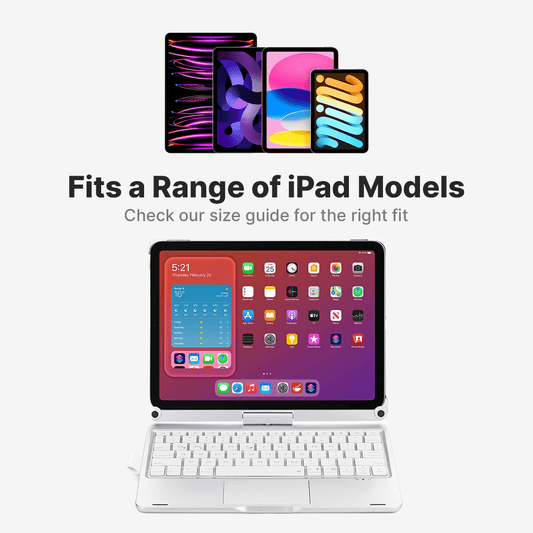 Norvo | Trådløs tastaturdeksel for iPad - Roterende design
