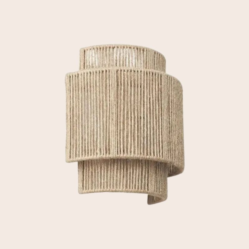 Norvo | Moderne Rattan Vevevegglampe - WeaveGlow