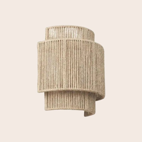 Norvo | Moderne Rattan Vevevegglampe - WeaveGlow