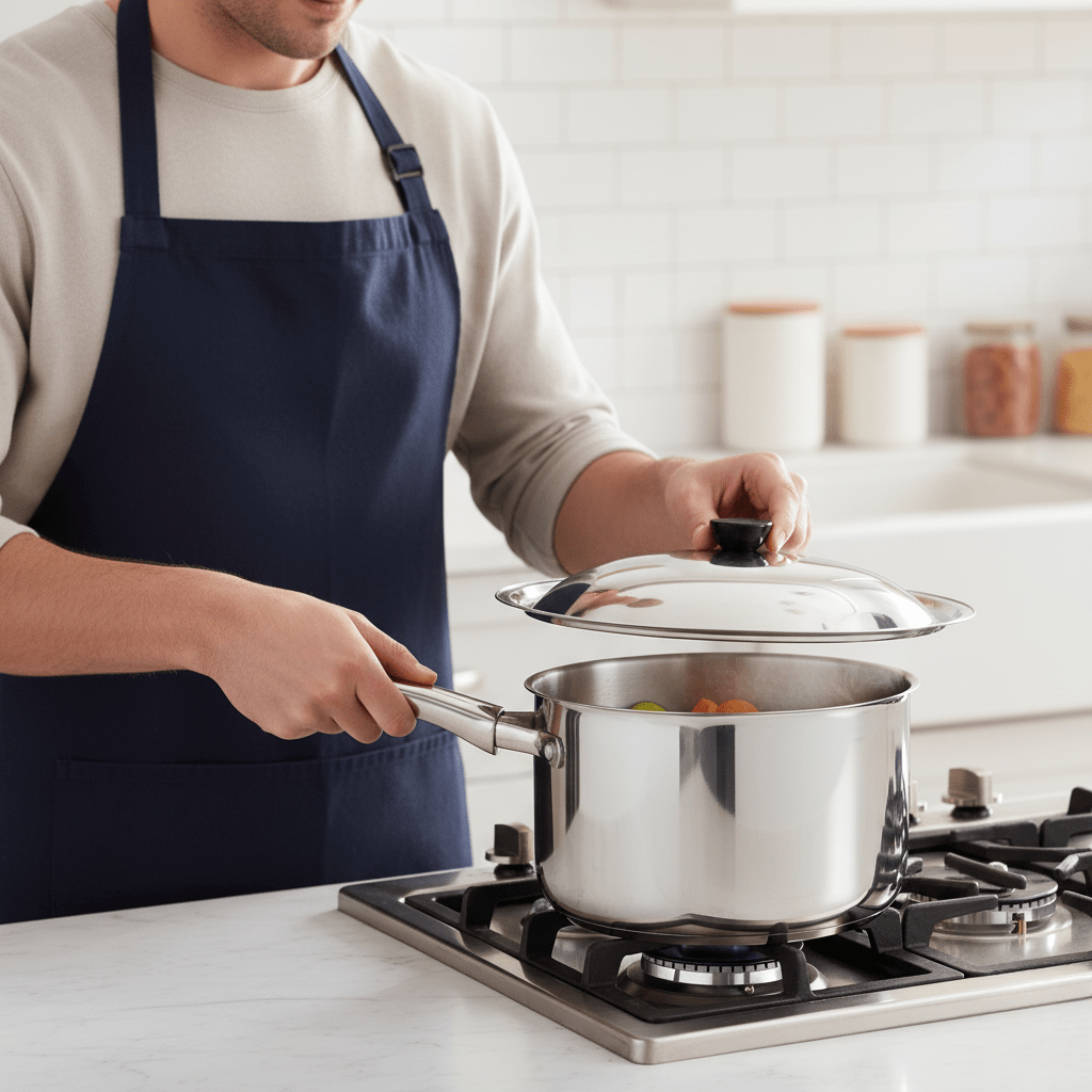 Norvo | CookShield – Universal Rustfritt Stål Lok for Panner & Wokker