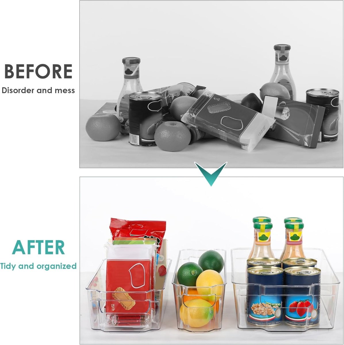 Norvo | COOLORGANIZE – Gjennomsiktige Kjøleskapslagringsbokser for et Ryddig Kjøkken