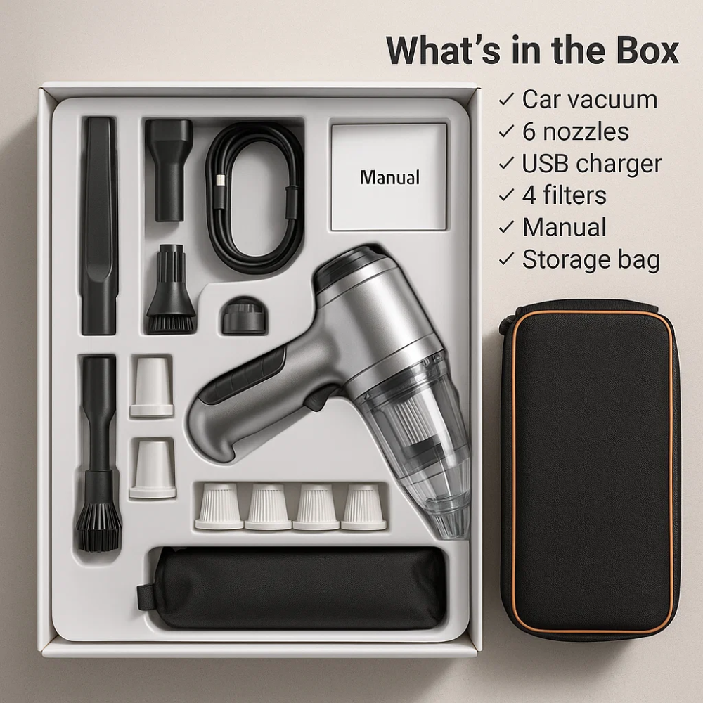 Norvo | Trådløs bilstøvsuger Bærbar sug