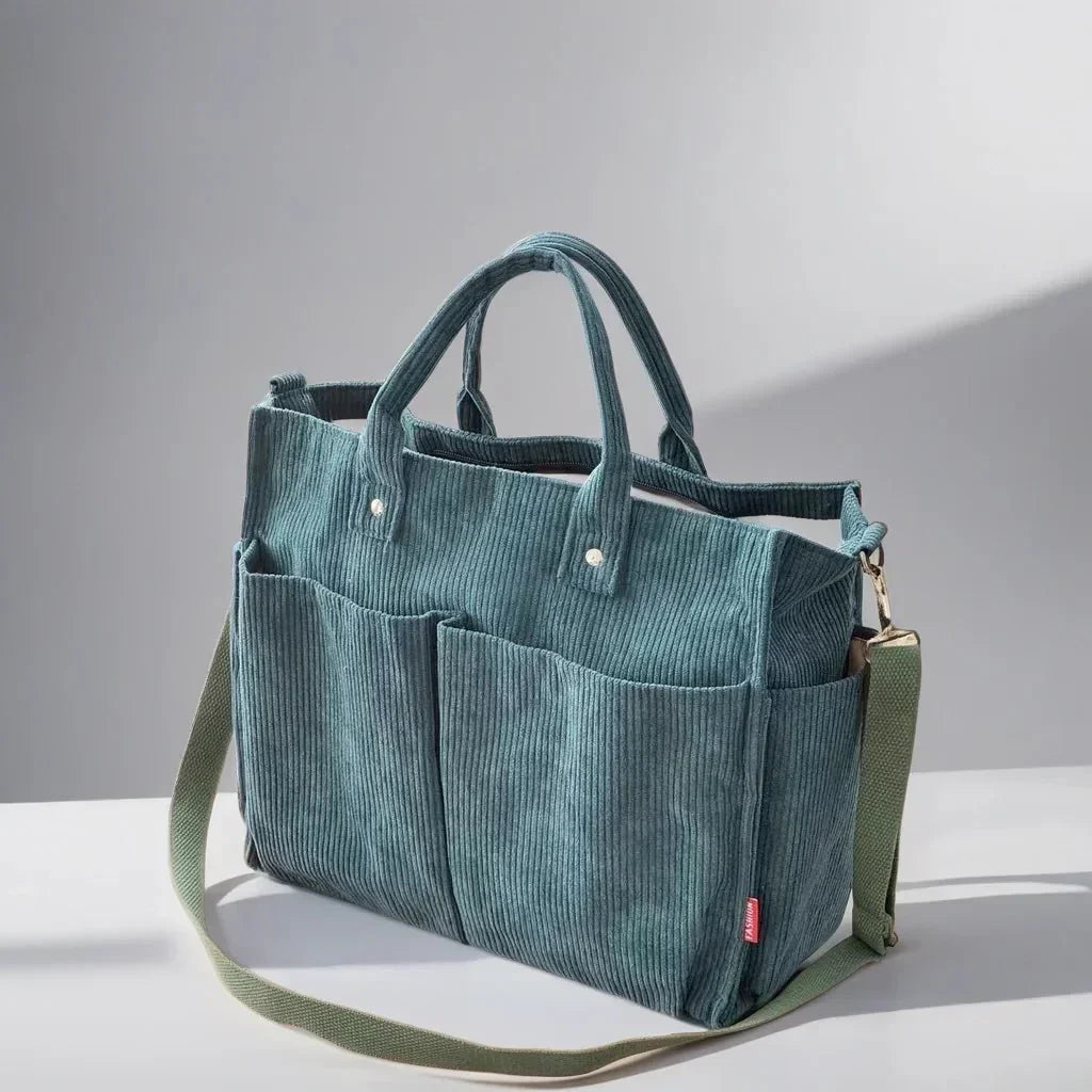 Norvo | CordoTote – Klassisk kordfløyels skulderveske for hverdagsbruk