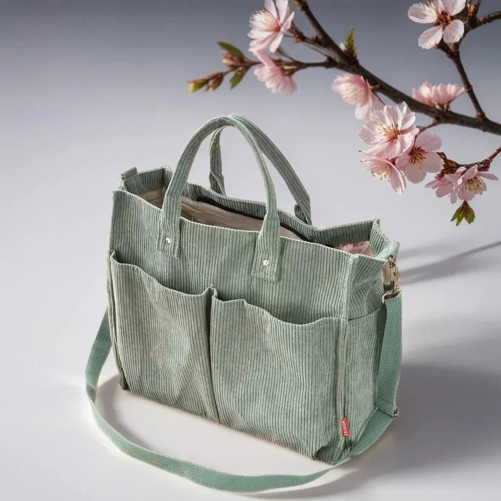 Norvo | CordoTote – Klassisk kordfløyels skulderveske for hverdagsbruk