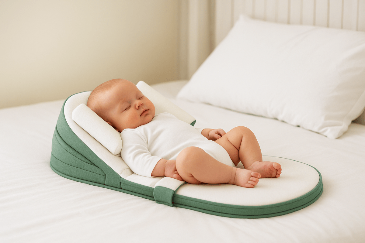 Norvo | CozyCradle pute – Side sleeper støtte med anti-refluks helling for nyfødte