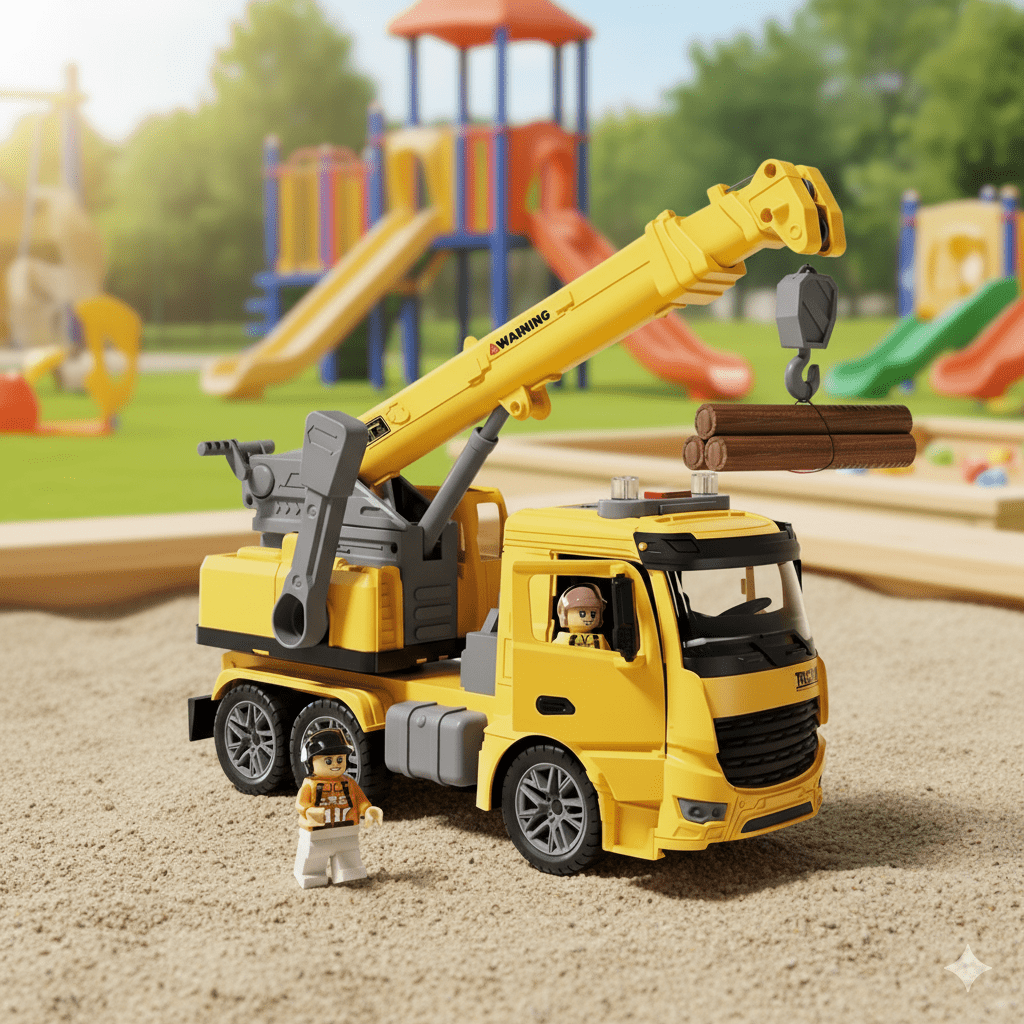 Norvo | CraneMax Junior – Konstruksjonskranleketøy med lys og lyd