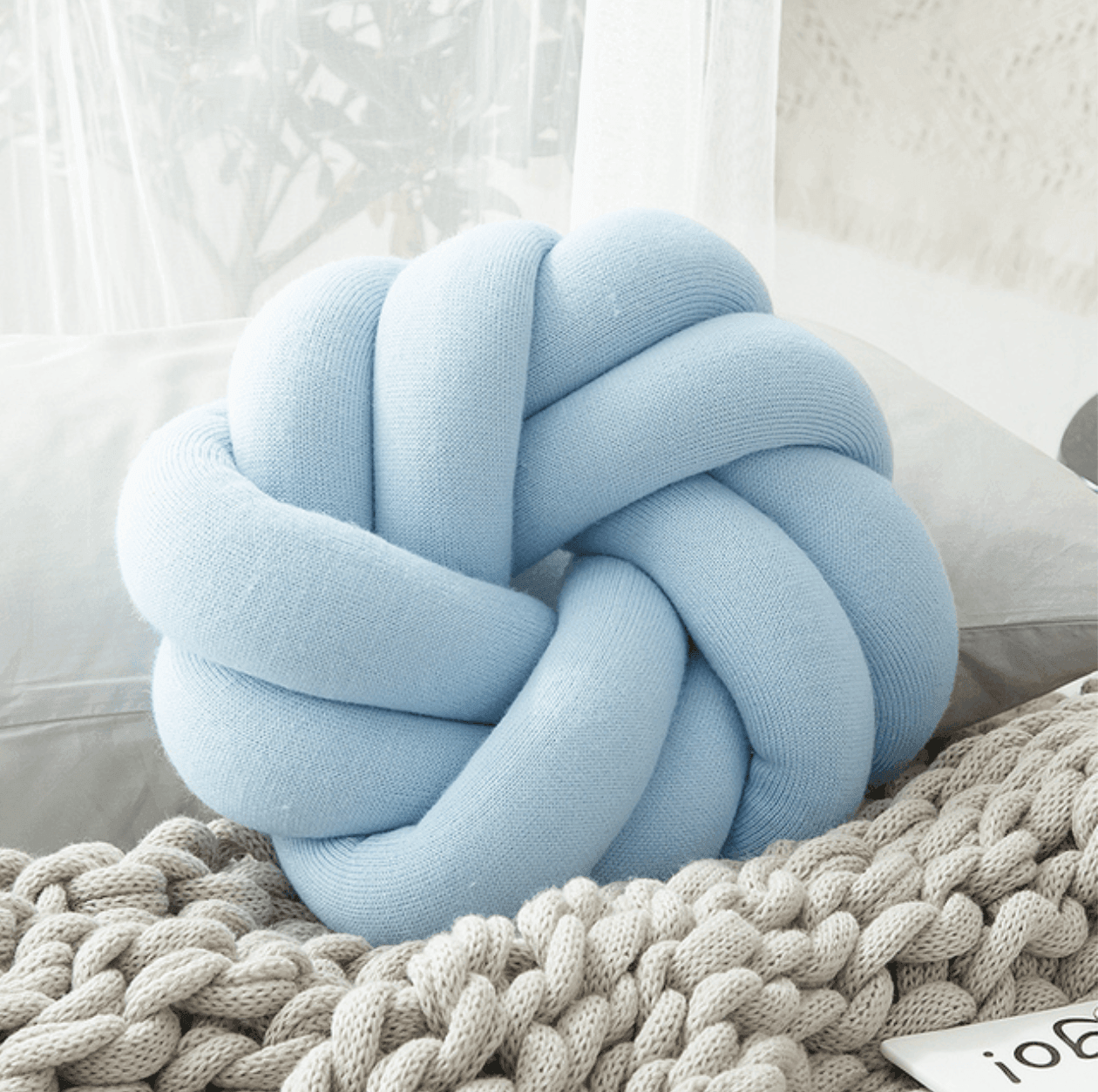 Norvo | Kreativ bomulls knute ball pute