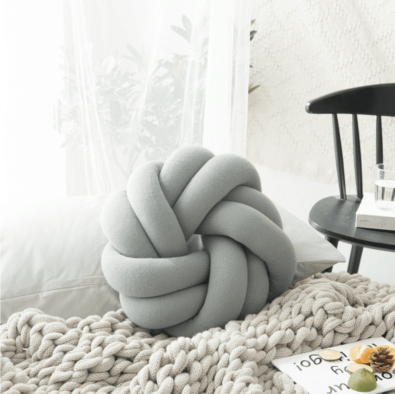 Norvo | Kreativ bomulls knute ball pute