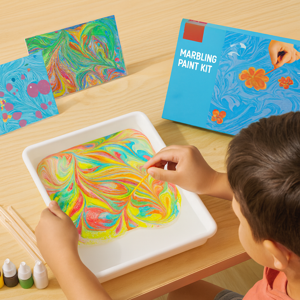 Norvo | Barn Maleri Vann Marmorering Kunstsett