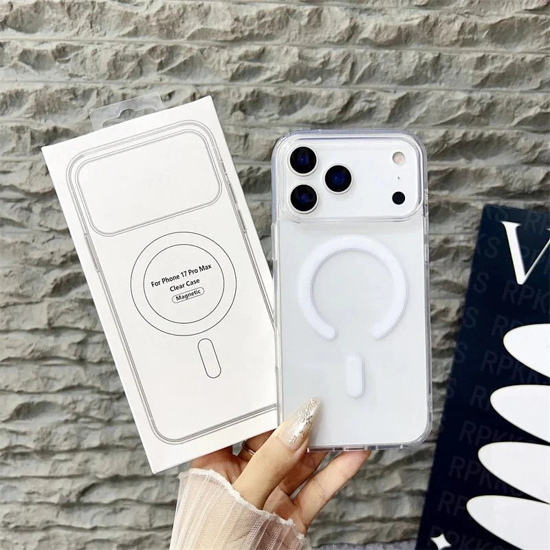 Norvo | CrystalMag – Klar MagSafe-kompatibel deksel for iPhone 11-17-serien