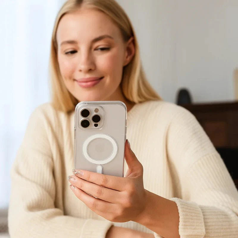 Norvo | CrystalMag – Klar MagSafe-kompatibel deksel for iPhone 11-17-serien