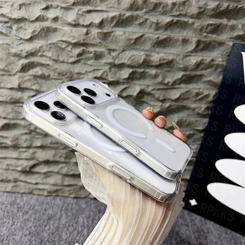 Norvo | CrystalMag – Klar MagSafe-kompatibel deksel for iPhone 11-17-serien