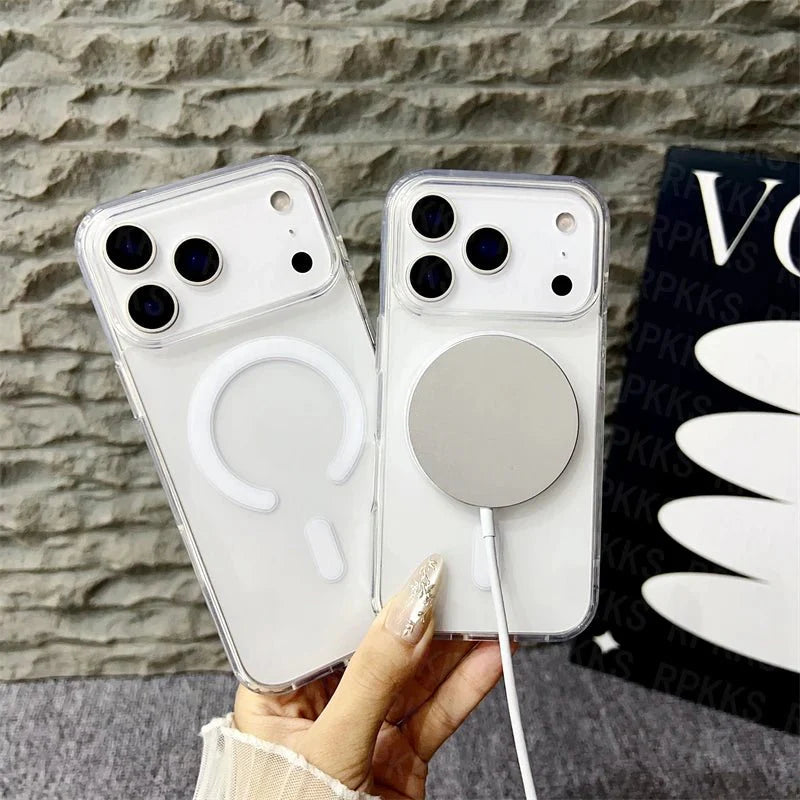 Norvo | CrystalMag – Klar MagSafe-kompatibel deksel for iPhone 11-17-serien