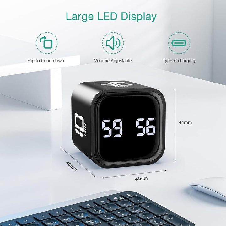 Norvo | Smart Cube Timer med tyngdekraftsensor og LED-skjerm