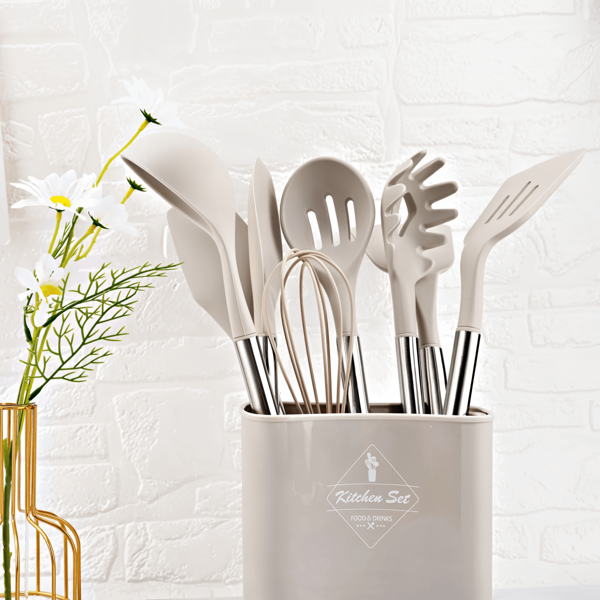 Norvo | MEALMAKER SET – 12-delt silikon kjøkkenverktøy samling for non-stick matlaging