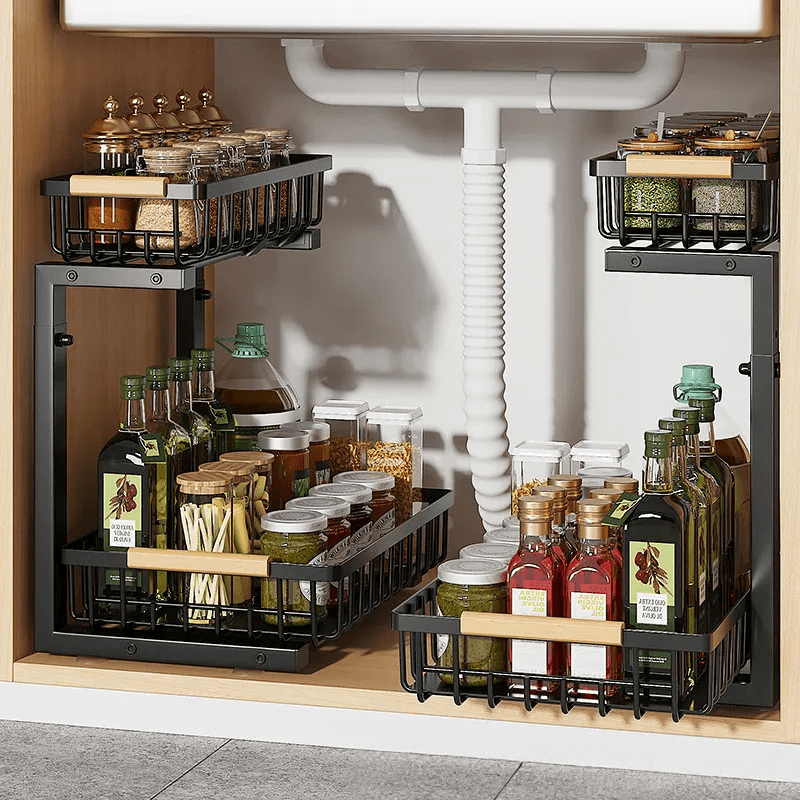 Norvo | Curcura – Tungtjusterbar stålvogn for under vasken til kjøkken og bad