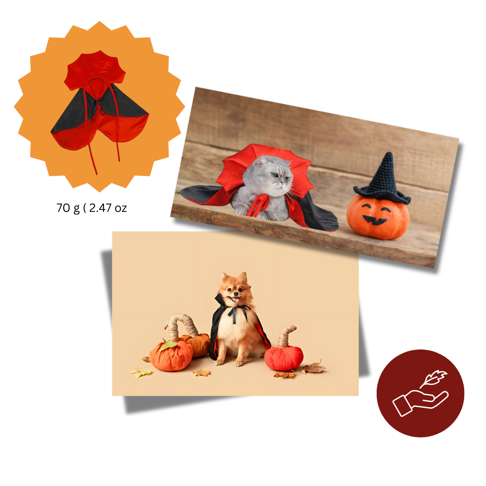 Søtt Dracula Halloween-Kostyme For Kjæledyr