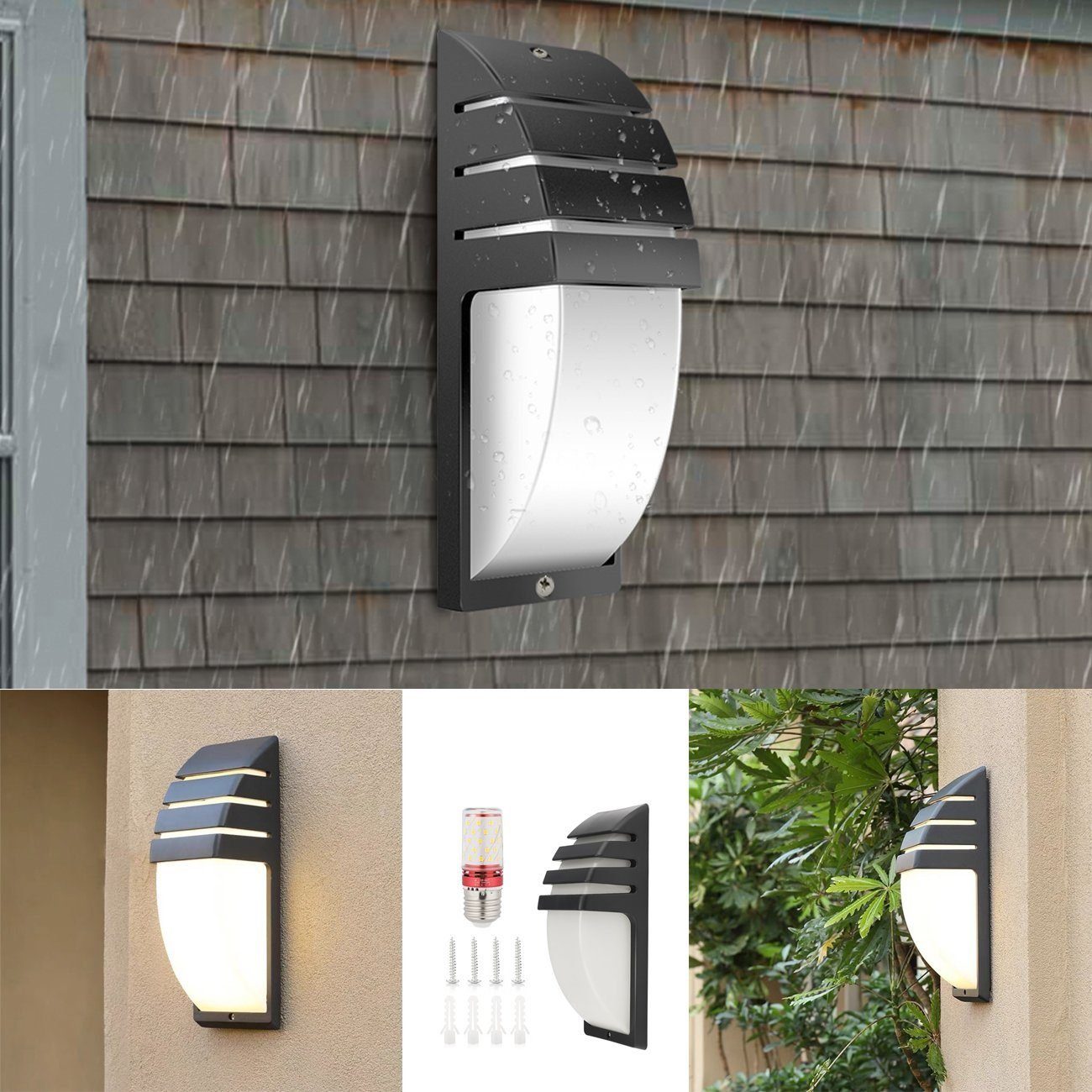 Norvo | Led Utendørs Vegglampe Med Menneskelig Bevegelsessensor