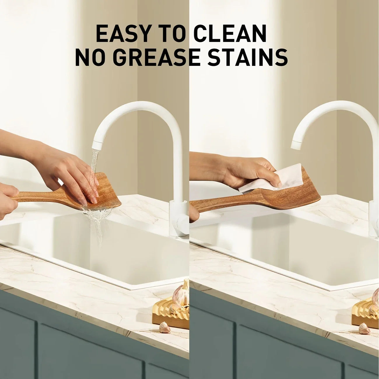 Norvo | Kjøkkensett laget av naturlig teaktre