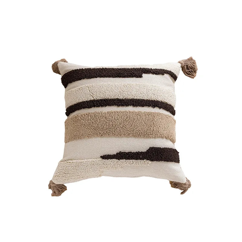 Norvo | Nordic Retro Tuftet Puteomslag – 45x45cm Gul Brun Dekorativ Pute