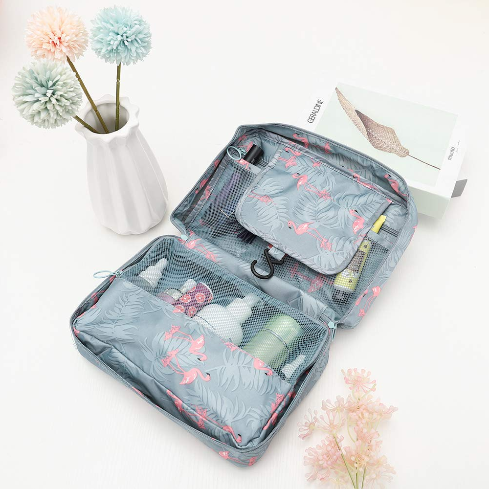 Norvo | Travique Reise kosmetikkveske | Vannavvisende & med krok | Sammenleggbar & polstret | For kvinner & menn