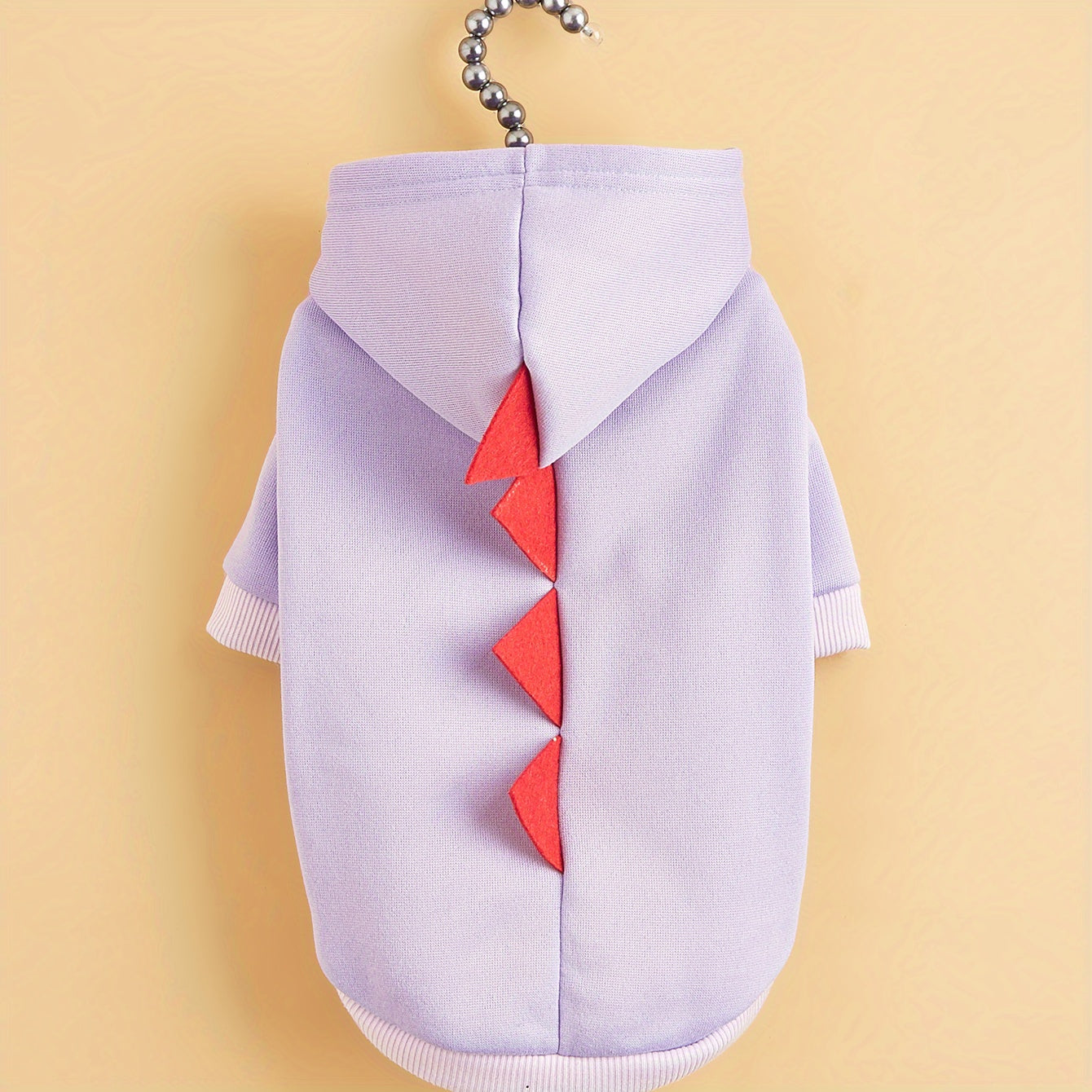 Norvo | Hund Halloween Kostyme Fleece Dinosaur Hoodie | Kjæledyrantrekk Varm