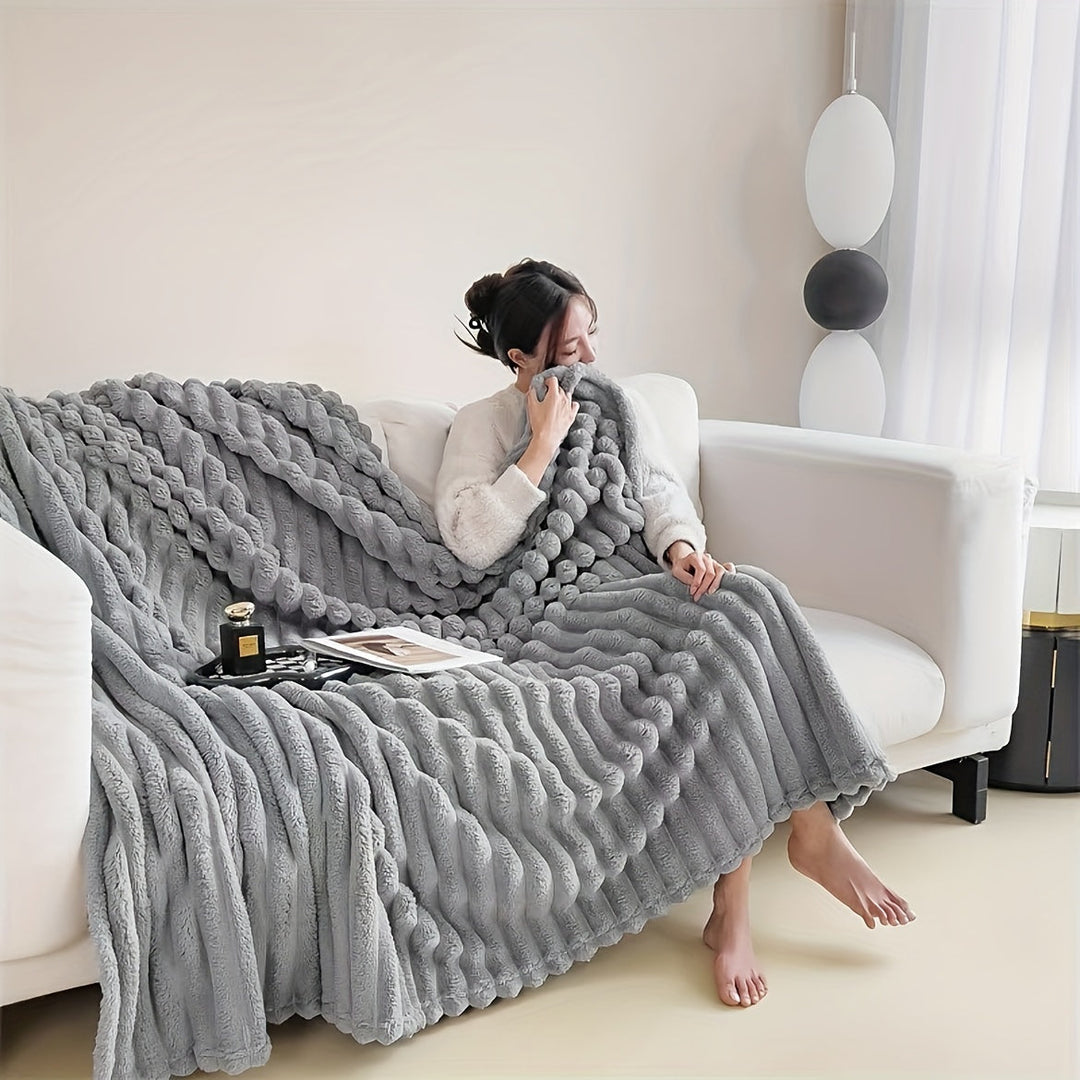 LuxeFleece – Elegant fransk stil teppe for Comfort Norvo