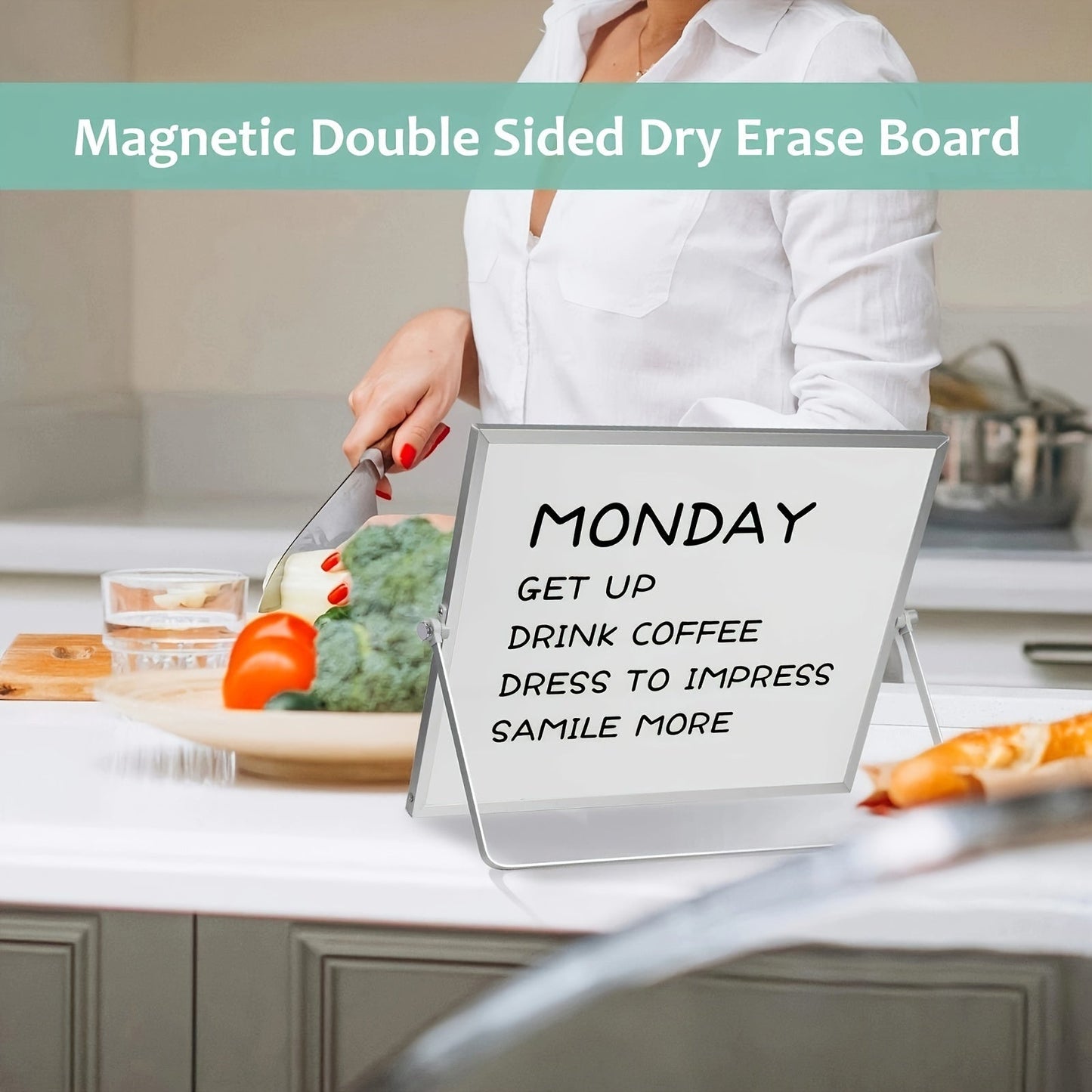 Norvo | Magnetix Whiteboard | Lag og organiser enkelt - Dobbeltsidig magnetisk tavle