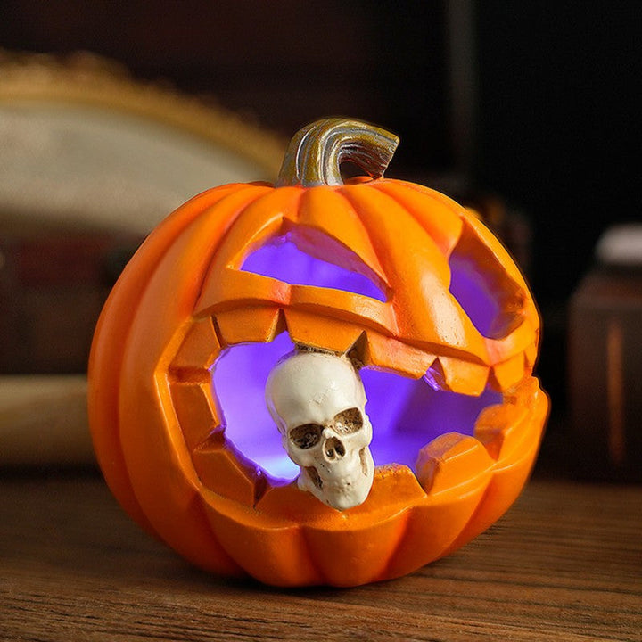 Norvo | Spooky Realistic Jack O'Lantern Halloween Dekorasjon | Hodeskalle Rekvisitt