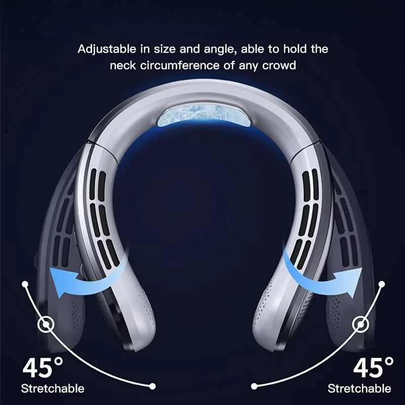 Norvo | Bærbar nakke luftkjøler vifte oppladbar bladløs personlig bærbar