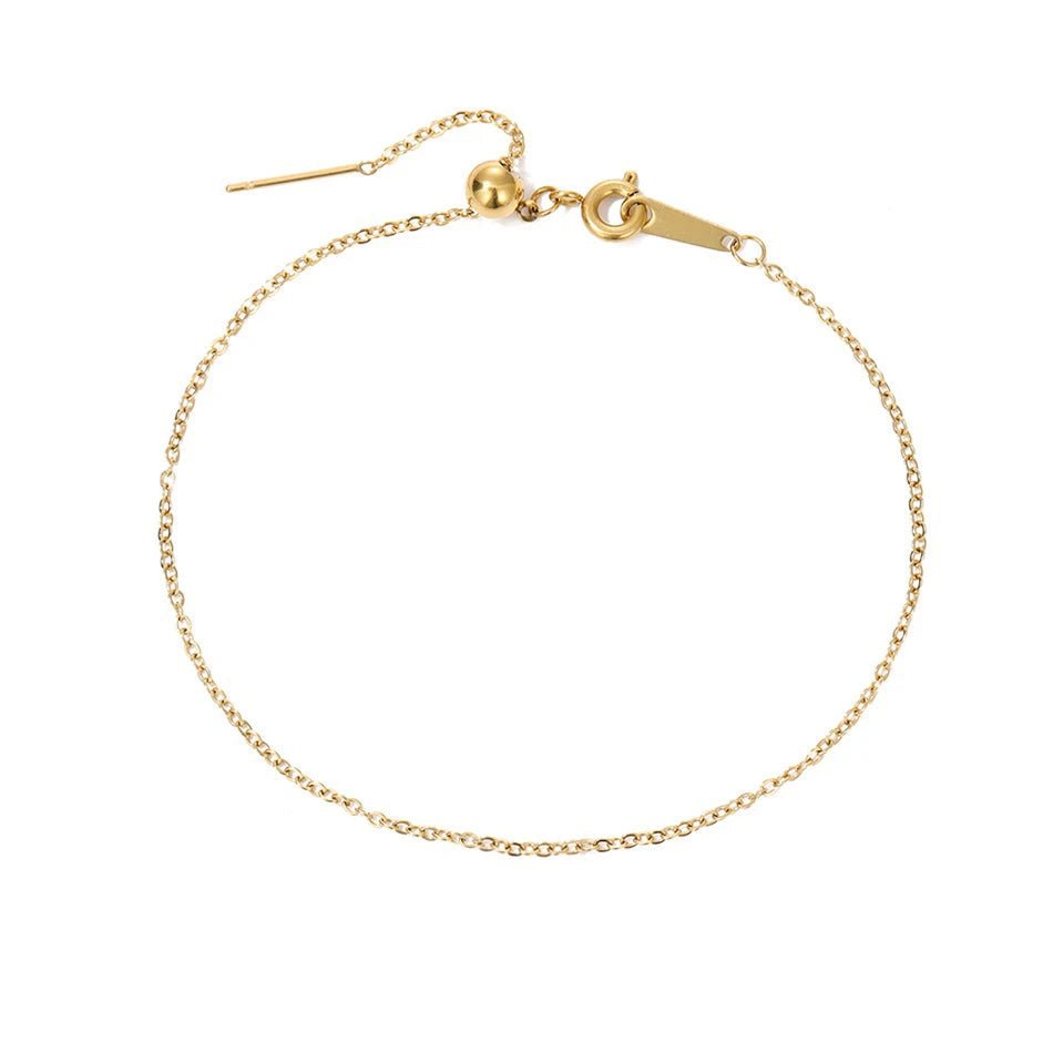 Norvo | Delikat Kjede Diamant Initial Armbånd