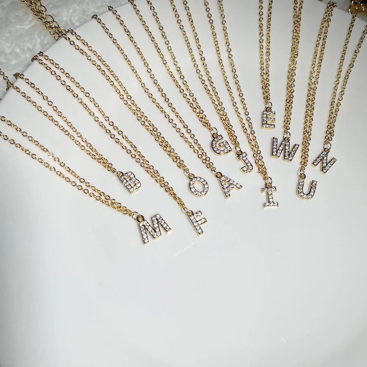 Norvo | Delikat Kjede Diamant Initial Armbånd
