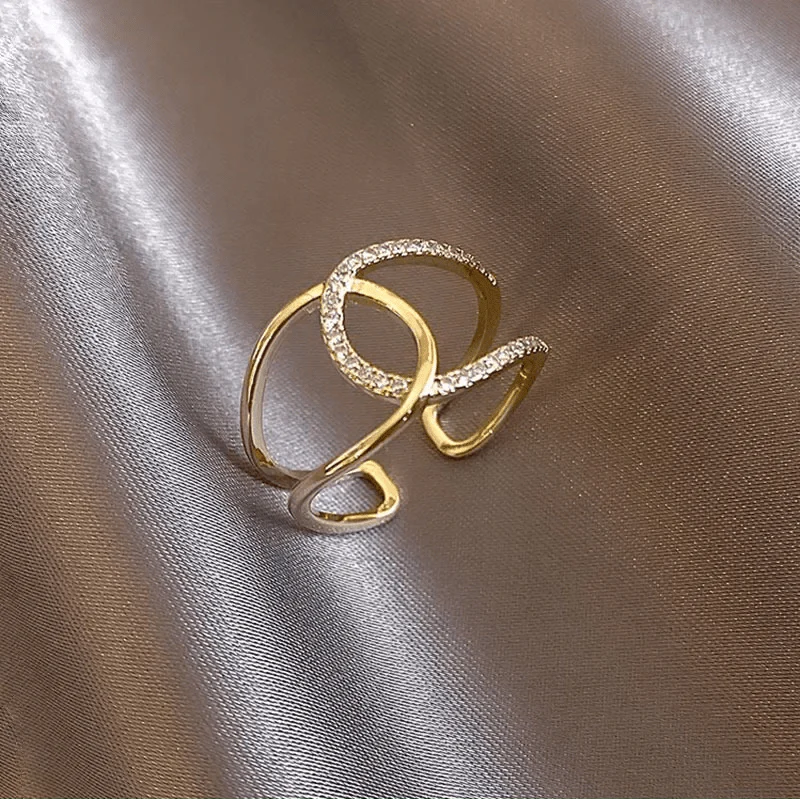 Norvo | Delikat Diamond Dobbelt Wrap Justerbar Ring