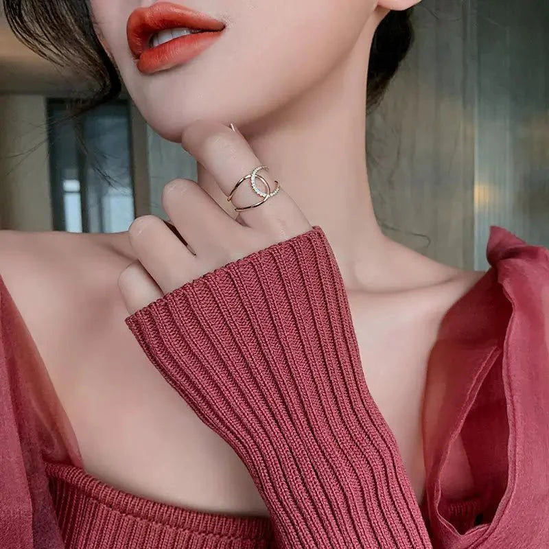 Norvo | Delikat Diamond Dobbelt Wrap Justerbar Ring