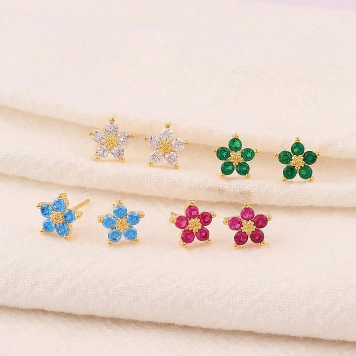 Norvo | Delikate diamantblomster armbånd og øredobber