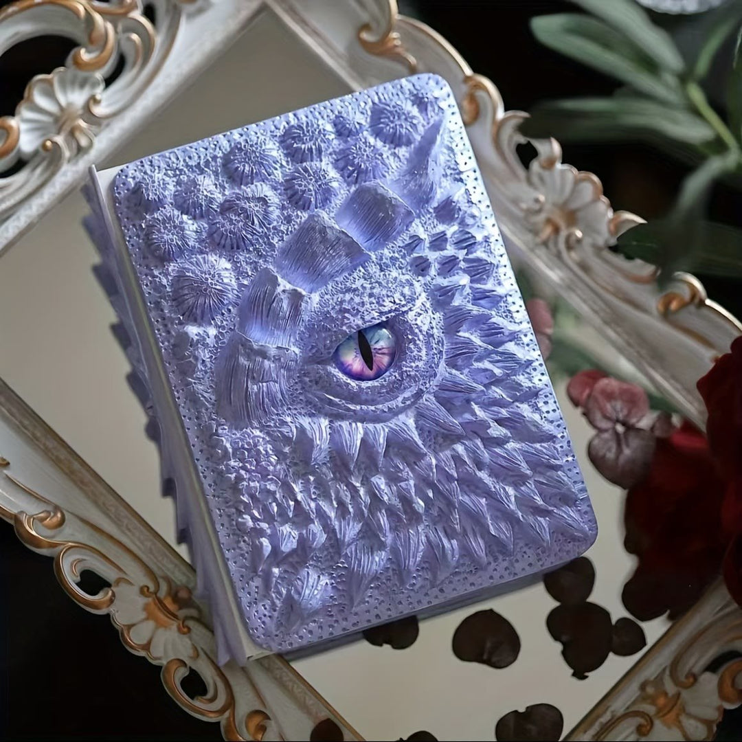 Norvo | Drageøyne 3D Trykket Journal - Håndlaget Harpiks Graverte Notatbok