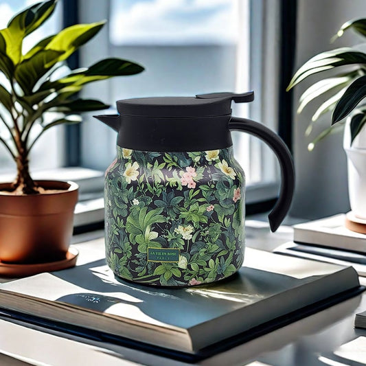 Norvo | Vintage Floral Pattern Te-kanne – Innebygd infusor