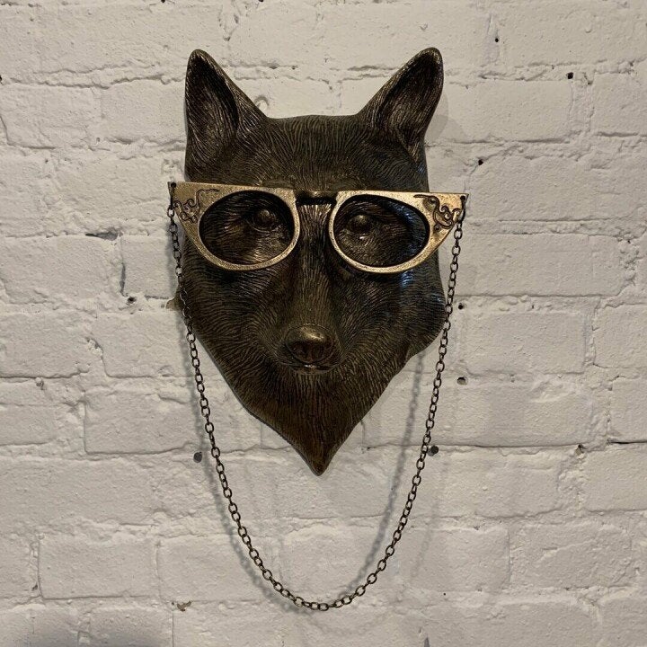 Norvo | ArtBeest Dyrehode Veggdekorasjon – Håndmalte Lekne Figurer Laget av Harpiks