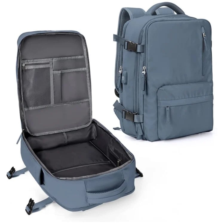Norvo | Travelliva Kvinners Reise Ryggsekk 35 L | Vanntett & med USB-port | Tyverisikker & Skorom | For Fotturer, Daglig Bruk & Reise