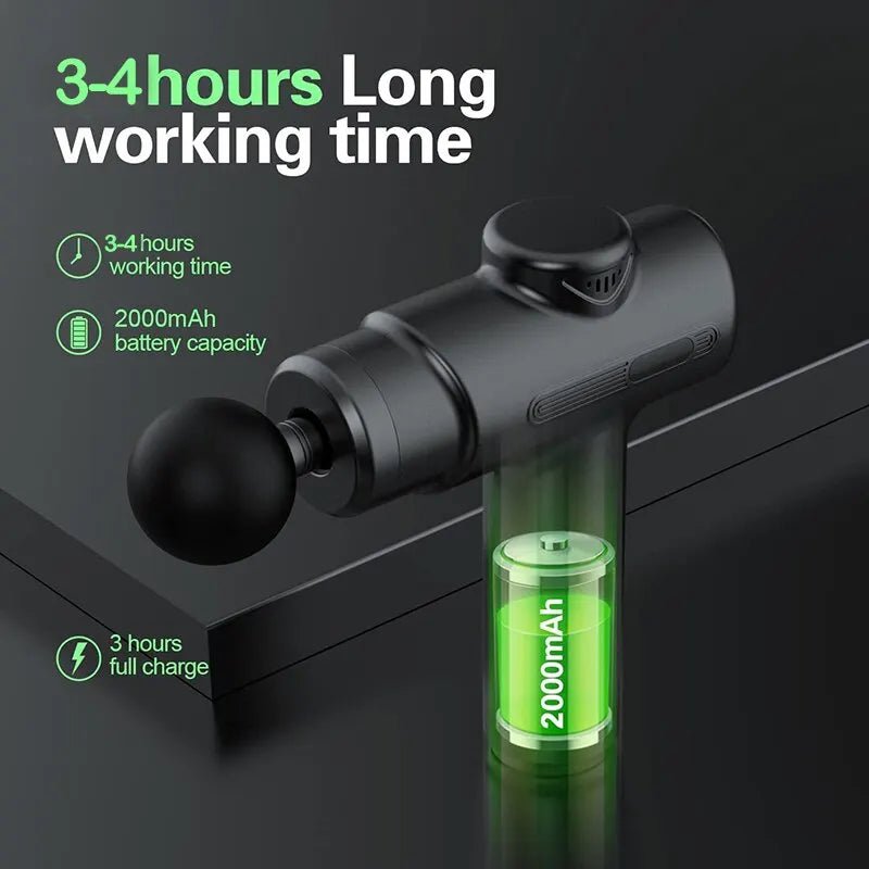 Norvo | DeepFlex 8 – Elektrisk massasjepistol med 8 vedlegg for dypvevbruk