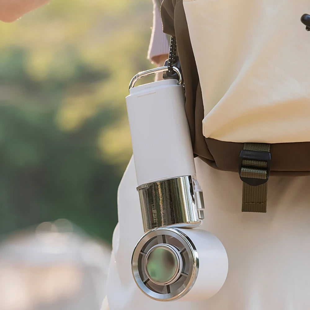 Norvo | Bærbar nakkevifte med innebygd powerbank og sammenleggbart design