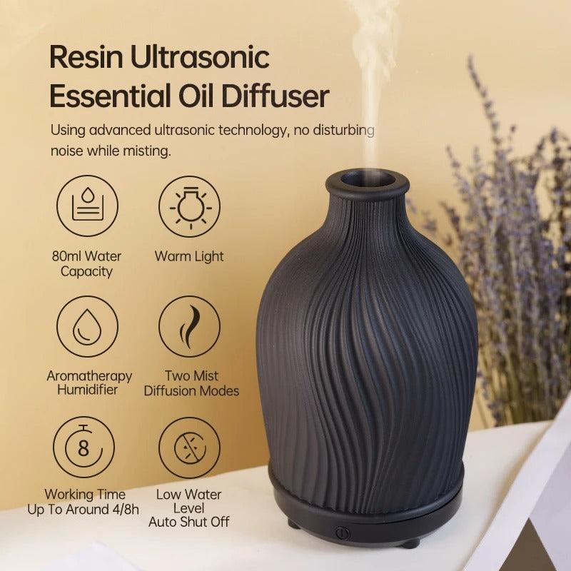 Norvo | VaseMist – Ultralyd Aroma Diffuser i Moderne Vase Design (Harz)