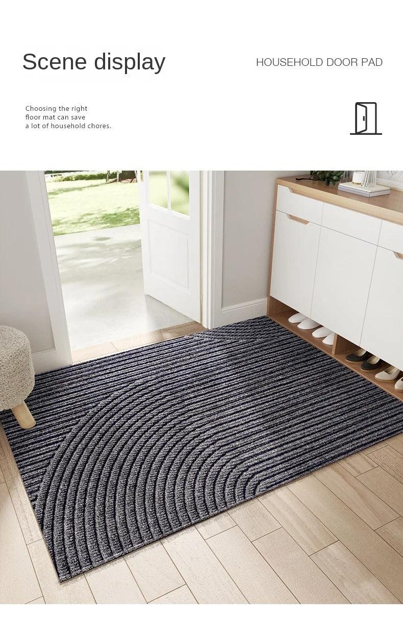 Norvo | Moderne, nordisk stil PVC dørmatte │ Sklisikker dørmatte for inngangsområdet │ Sandfjernende fotmatte