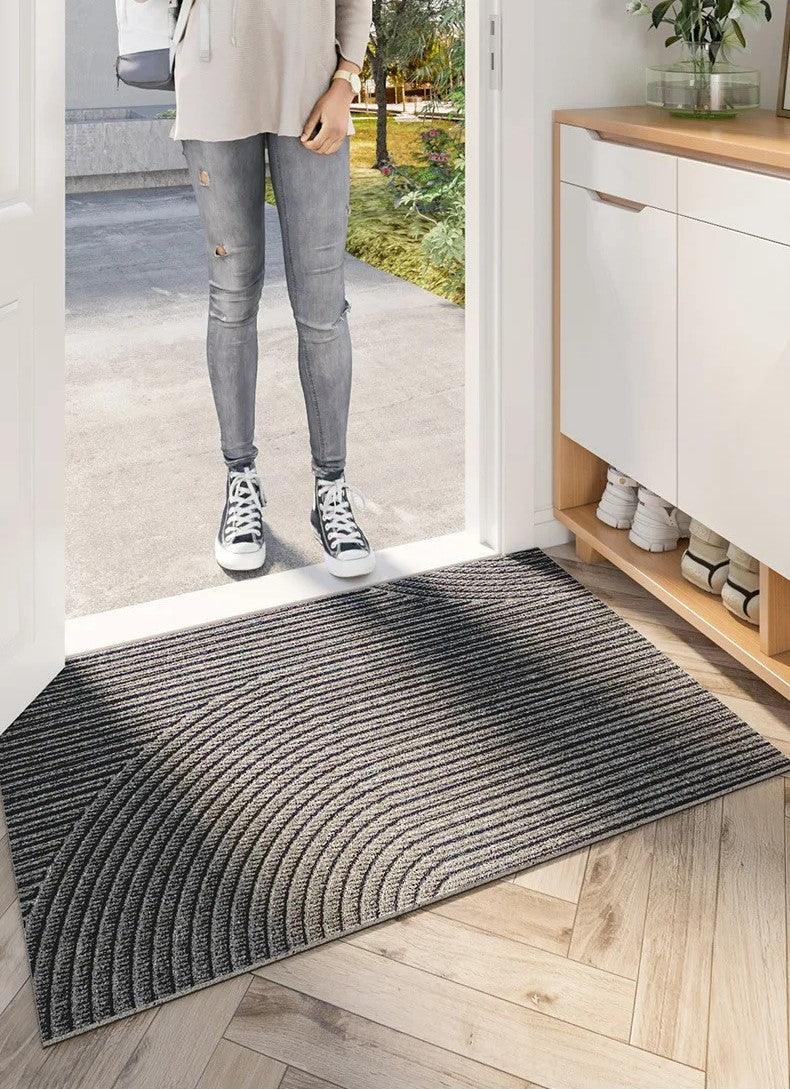 Norvo | Moderne, nordisk stil PVC dørmatte │ Sklisikker dørmatte for inngangsområdet │ Sandfjernende fotmatte