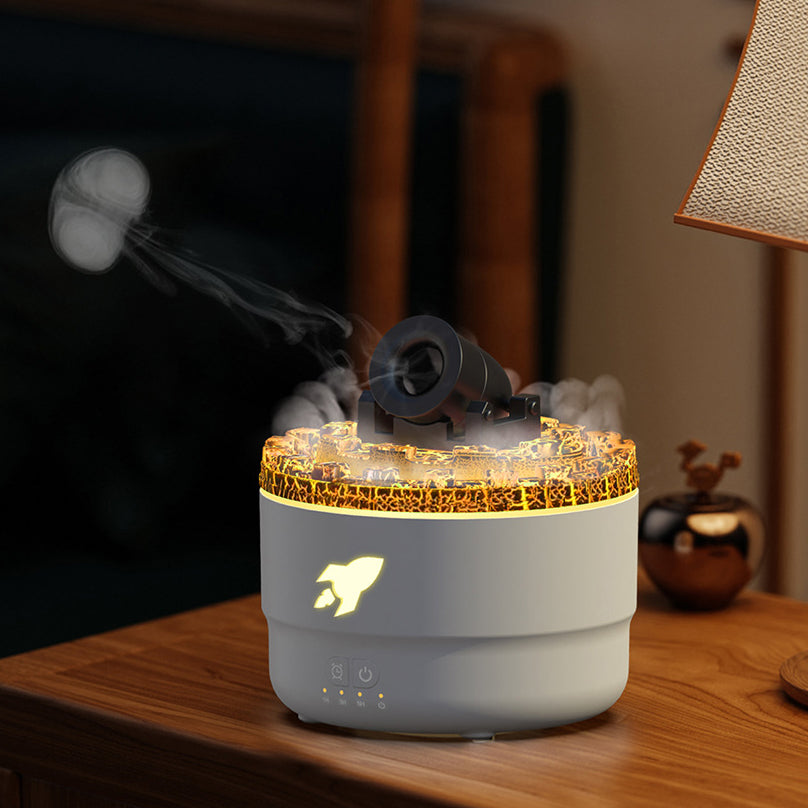 Norvo | Cannon Luftfukter Aroma Diffuser Vannmist Nattlys Lava Perfekt Gave